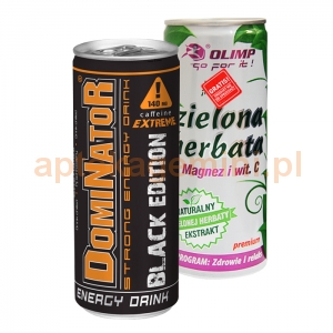 OLIMP Olimp, Dominator Black Edition, 250ml + OLIMP ZIELONA HERBATA 250 ML GRATIS !