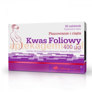 OLIMP Olimp, Kwas foliowy 0,4mg, 30 tabletek