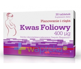 OLIMP LABORATORIES OLIMP KWAS FOLIOWY 400g 30 tabletek