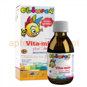 OLIMP Olimp, Olimpek, Vita-min Plus Junior Multiwitamina, dla dzieci powyżej 3 lat, smak owocowy, 150ml
