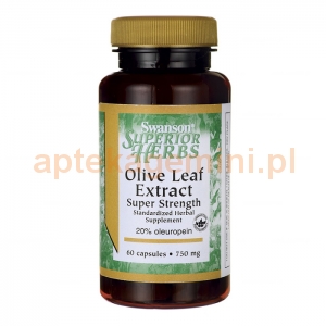 SWANSON Olive Leaf extract 750mg, SWANSON, 60 kapsułek