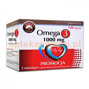 LABORATORIA NATURY Omega-3 1000mg, 2x60 kapsułek