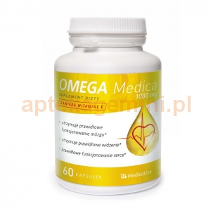 MEDICALINE Omega Medica 1000mg z witaminą E, 60 kapsułek