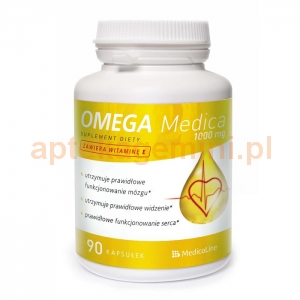 MEDICALINE Omega Medica 1000mg z witaminą E, 90 kapsułek