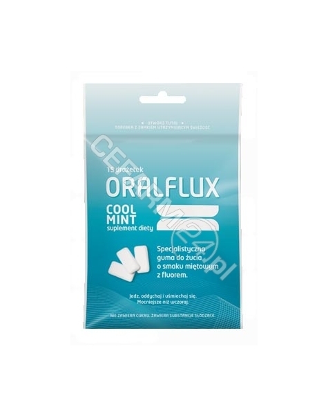 ACTAVIS Oralflux cool mint guma do żucia x 15 draż