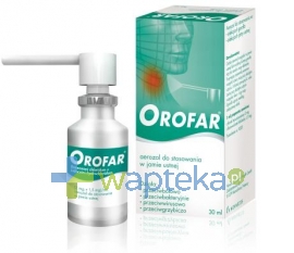 NOVARTIS CONSUMER HEALTH SA Orofar aerozol do stosowania w jamie ustnej 30 ml