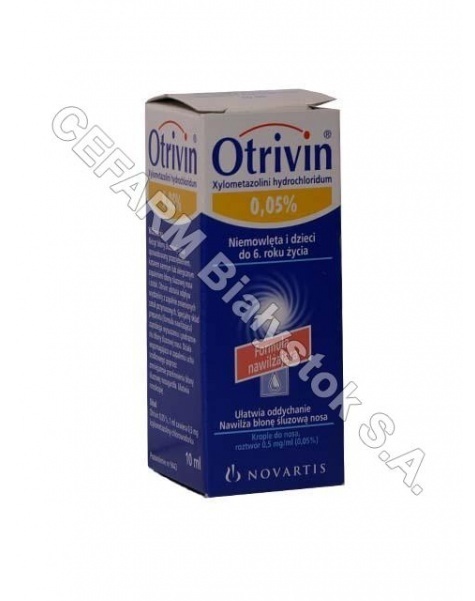 NOVARTIS Otrivin 0,05% krople do nosa 10 ml