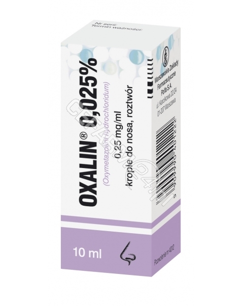 POLFA WARSZA Oxalin 0,025% krople do nosa 10 ml