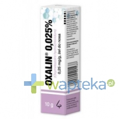 WARSZAWSKIE ZAKŁ.FARM. POLFA S.A. Oxalin 0.025% żel do nosa 10 g