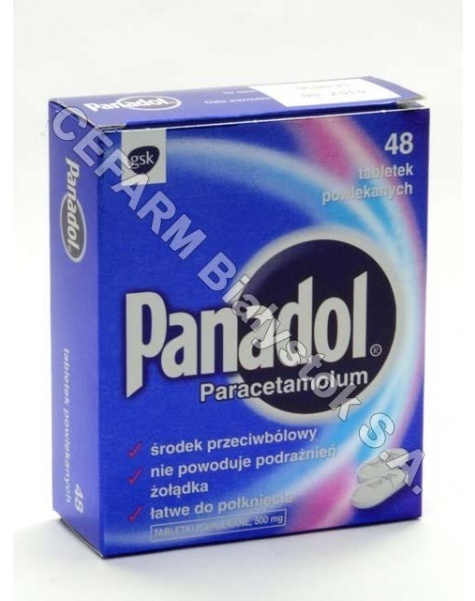 SMITHKLINE B Panadol 500 mg x 48 tabl powlekanych