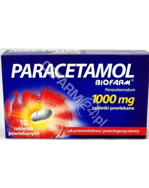 BIOFARM Paracetamol 1000 mg x 10 tabl powlekanych (biofarm)