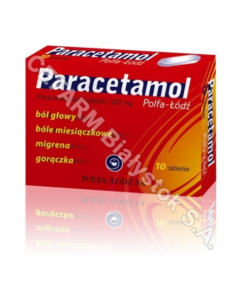 POLFA ŁÓDŹ Paracetamol 500 mg x 20 tabl (polfa łódź)