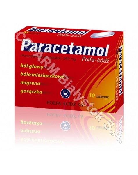 POLFA ŁÓDŹ Paracetamol 500 mg x 50 tabl (polfa łódź)