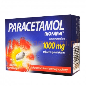 BIOFARM Paracetamol Biofarm 1000mg, 10 tabletek