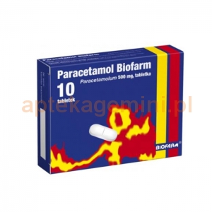 BIOFARM Paracetamol Biofarm 500mg, 10 tabletek