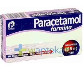 FARMINA SP. Z O.O. Paracetamol czopki 0,125g 10 sztuk Farmina