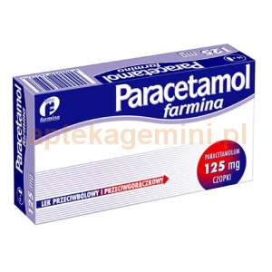 FARMINA Paracetamol Farmina 125mg, czopki, 10 sztuk