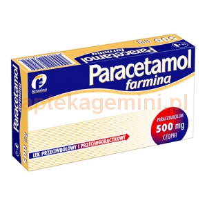 FARMINA Paracetamol Farmina 500mg, czopki, 10 sztuk