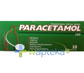 GALENA Paracetamol LGO tabl. 0,5 g 10 tabletek