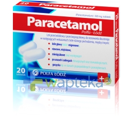 POLFA ŁÓDŹ S.A. Paracetamol Polfa Łodź 500mg 20 tabletek
