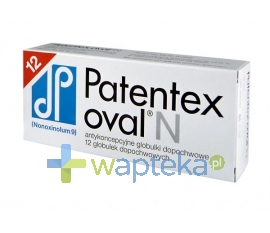 MERZ PHARMACEUTICALS GMBH Patentex Oval N globulki dopochwowe 0,075g 12 glob.