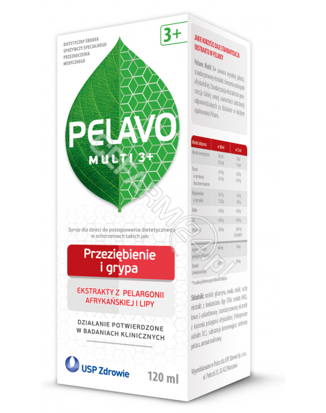 USP ZDROWIE Pelavo Multi 3+ przeziębienie i grypa 120 ml