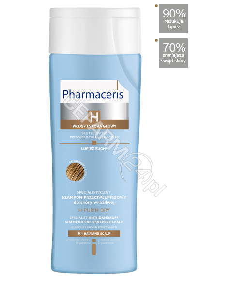 DR IRENA ERIS Pharmaceris H - purin - specjalistyczny szampon przeciwłupieżowy do skóry wrażliwej 250 ml (łupież suchy)