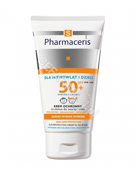 DR IRENA ERIS Pharmaceris S - krem ochronny na słońce do twarzy i ciała spf-50 dla dzieci i niemowląt 125 ml