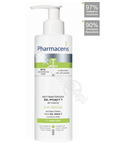 DR IRENA ERIS Pharmaceris T puri-sebogel - antybakteryjny żel myjący do twarzy 190 ml