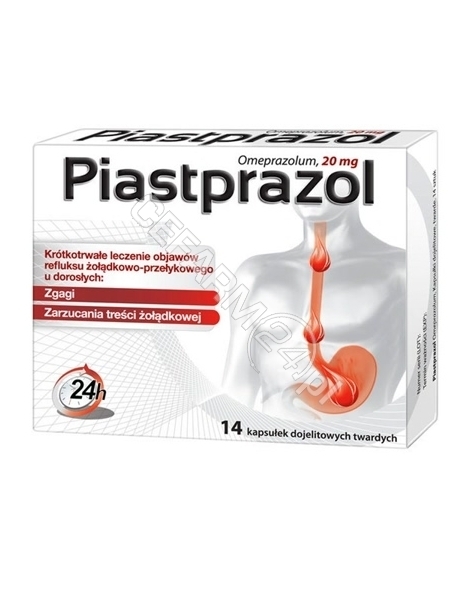 AFLOFARM Piastprazol 20 mg x 14 kaps dojelitowych