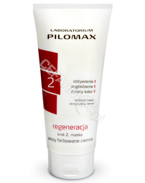 PILOMAX JOLANTA BORTKIEWICZ Pilomax regeneracja krok 2 maska do włosów farbowanych ciemnych 200 ml