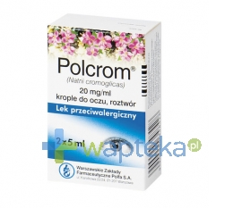 WARSZAWSKIE ZAKŁ.FARM. POLFA S.A. Polcrom 2% krople oczne 2 x 5 ml