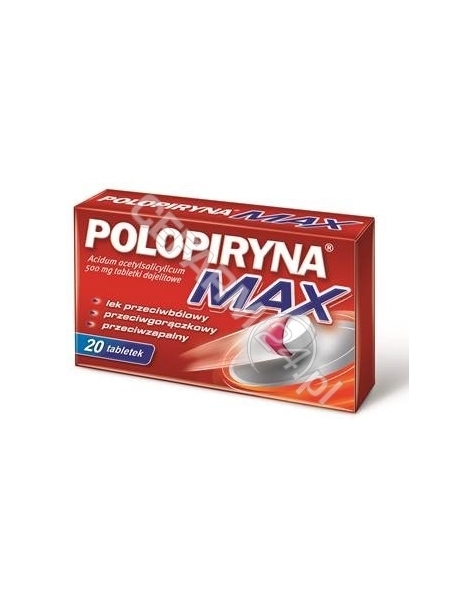 POLPHARMA Polopiryna max 500 mg x 20 tabl dojelitowych