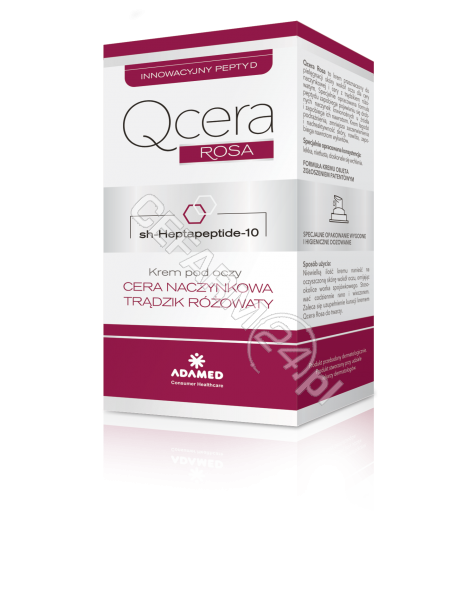 ADAMED Qcera Rosa krem pod oczy do cery naczynkowej i z trądzikiem różowatym 15 ml