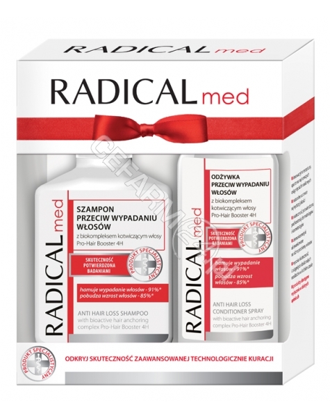 IDEEPHARM Radical med zestaw - szampon przeciw wypadaniu włosów 300 ml + odżywka przeciw wypadaniu włosów w sprayu 200 ml GRATIS!!!