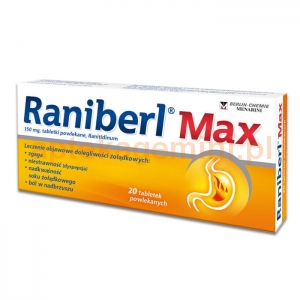 BERLIN CHEMIE Raniberl Max, 150mg, 20 tabletek