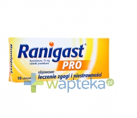 ZAKŁADY FARM. Ranigast Pro 75mg 10 tabletek