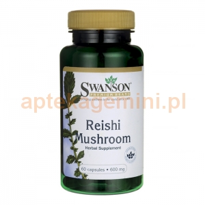 SWANSON Reishi Mushroom 600mg, SWANSON, 60 kapsułek