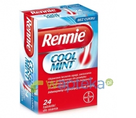 BAYER SP. Z O.O. Rennie Cool Mint 24 tabletki