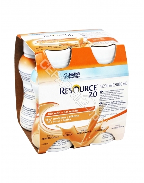 NESTLE POLSKA SP.Z O.O. Resource 2.0 morela 4 x 200 ml