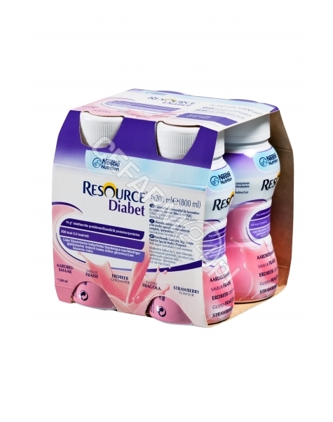 NESTLE Resource diabet truskawka 4 x 200 ml