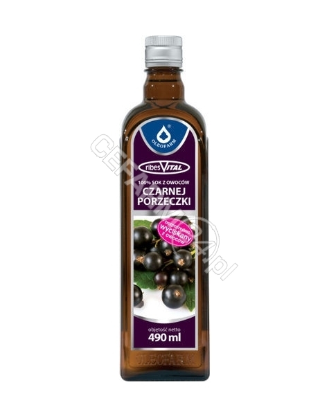 OLEOFARM RibesVital 100% sok z owoców czarnej porzeczki 490 ml