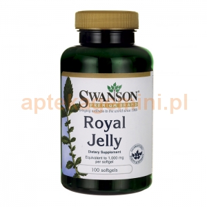 SWANSON Royal Jelly, mleczko pszczele, SWANSON, 100 kapsułek