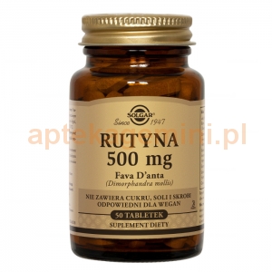 SOLGAR Rutyna 500mg, Solgar, 50 tabletek