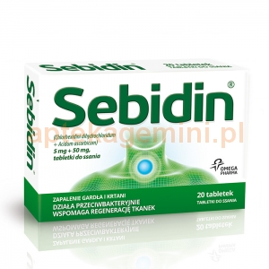 OMEGA PHARMA Sebidin, 20 tabletek do ssania