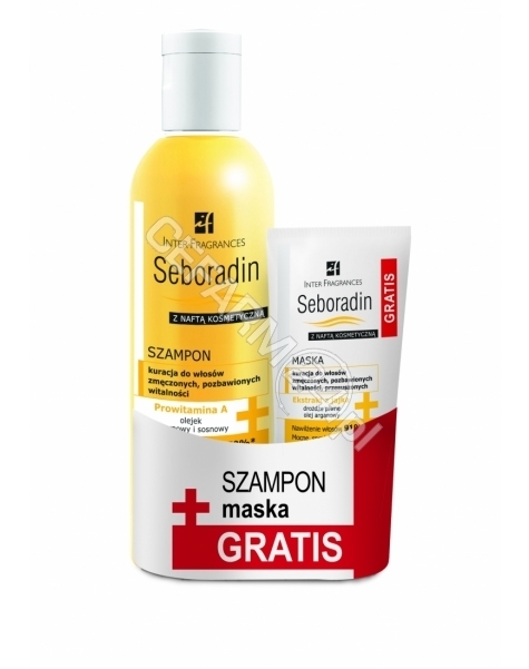 INTER-FRAGRA Seboradin z naftą kosmetyczną szampon 200 ml + mini maska z naftą kosmetyczną 50 ml gratis
