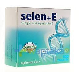 NATURELL POLSKA SP.Z O.O. Selen + vitamina E 100 tabletek NATURELL 3672
