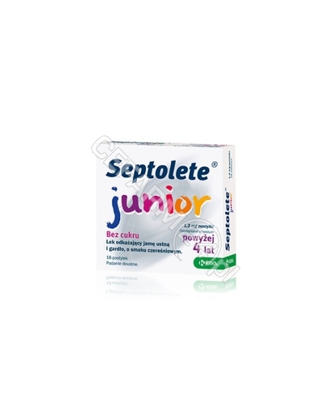 KRKA Septolete junior o smaku czereśni 1,2 mg x 18 pastylek