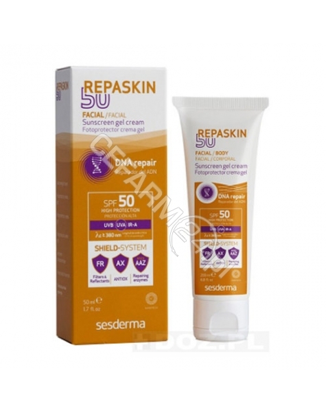 SESDERMA Sesderma Repaskin liposomowy żel-krem ochronny do twarzy spf 50+ 50 ml