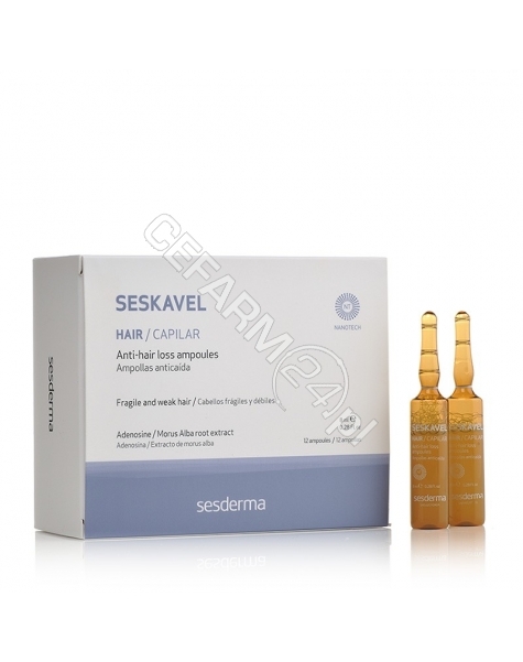 SESDERMA Sesderma Seskavel ampułki przeciw wypadaniu włosów 12 amp po 8 ml